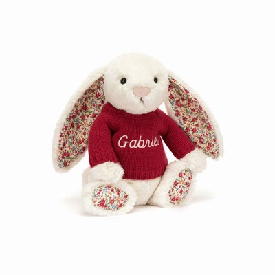 Jellycat Blossom Cream Conejo with Red Jumper | BZWL-14957